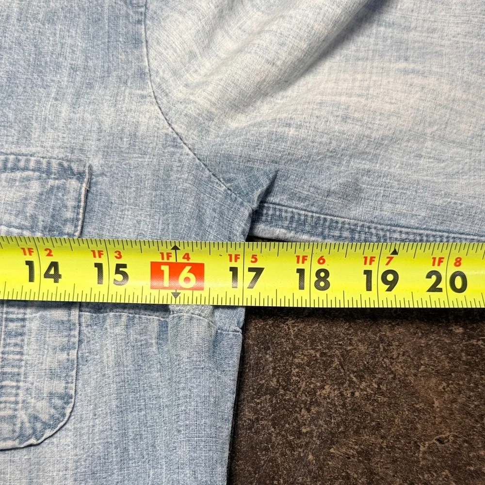 J. Crew Denim Button Down Shirt‎ Light Wash Size 2